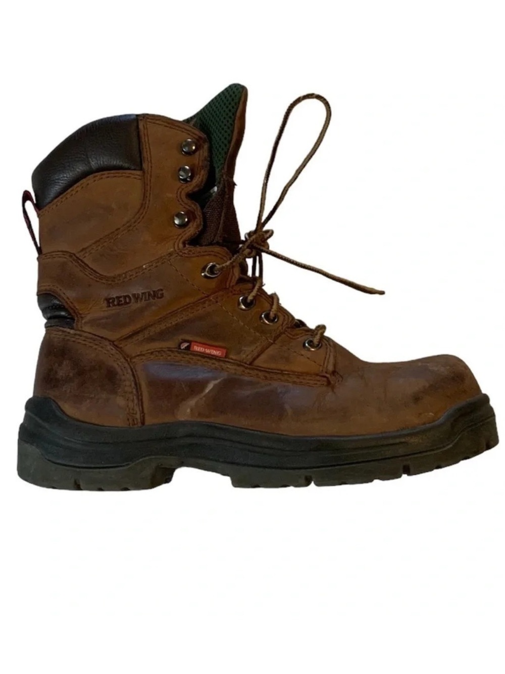 Red Wing Shoes Brown Poplar  Frontier Leather Work Steel Toe Boots 9.5